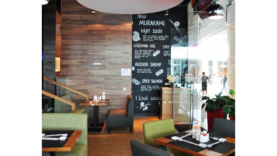 Design of the restaurant Restaurant Murakami, Ocean Plaza shopping center, Kiev